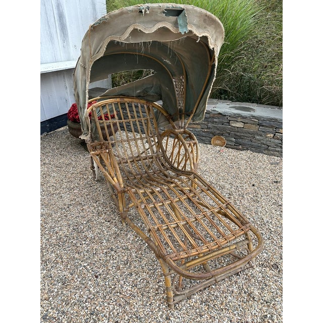 1920s Bentwood Caned Chaise From the Estate of Chauncey Stillman - Unmolested For Sale - Image 16 of 18