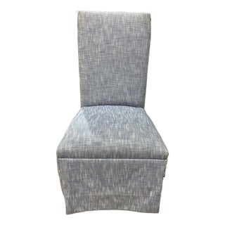 Century Furniture Blue Parsons Side Dining Chair For Sale