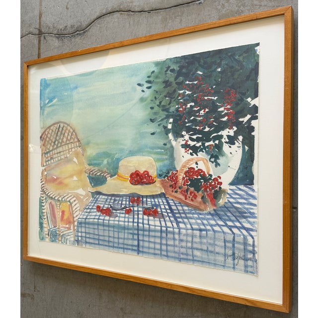 Green "Summer Garden" Limited Edition Serigraph by Patrick Livingstone For Sale - Image 8 of 8