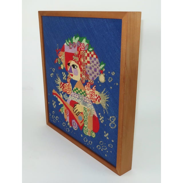 Vintage Bjorn Wiinblad Needlepoint Wall Hanging For Sale In Atlanta - Image 6 of 11