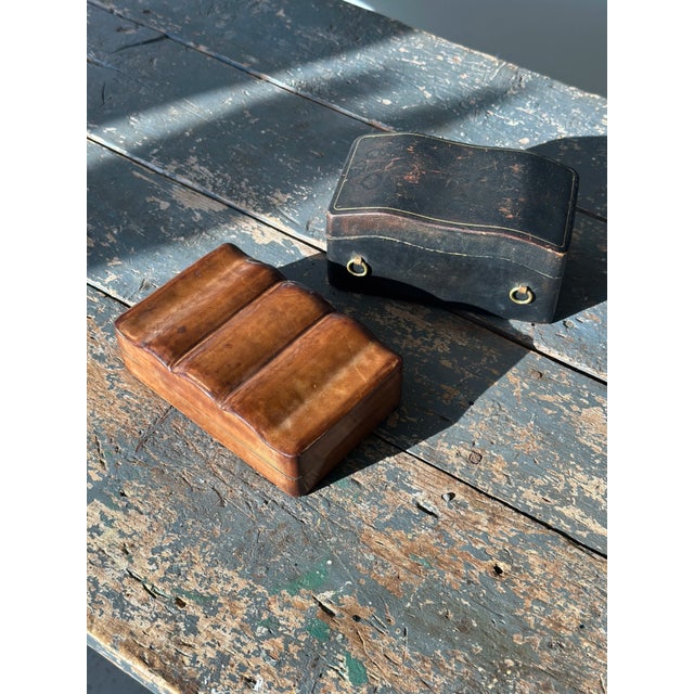 Vintage Sculpted Leather Box Made in Italy, Circa Mid-20th Century For Sale - Image 11 of 11