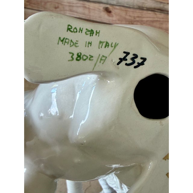 Pair of Mid-Century Italian Ronzan Ceramic Boxer Puppy Figures For Sale - Image 11 of 12