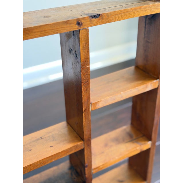 Antique Handmade Solid Wood House Shelf – Rustic Trinket Display Curio Wall Shelf For Sale - Image 10 of 12