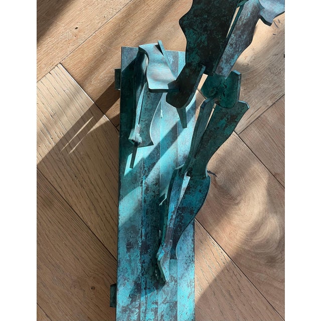 20th Century Large Bronze Figurative Wall Hanging Sculptures - Set of 2 For Sale - Image 10 of 12