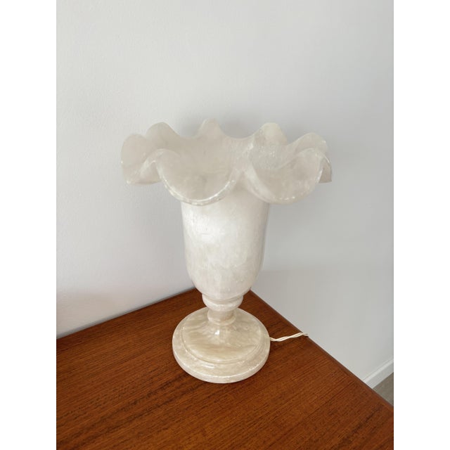 Beige Vintage Alabaster Table Lamp, 1920s For Sale - Image 8 of 16