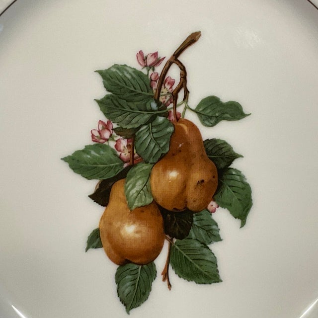 1970s Thornberry’s u.s.a. Fruit Plates Porcelain Set of 4 - 7 3/4” For Sale - Image 6 of 13