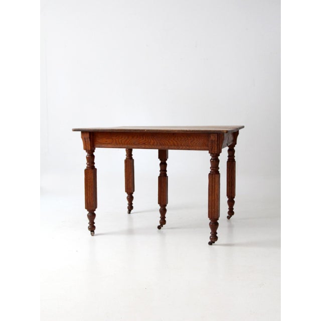 Antique Five Leg Dining Table For Sale - Image 9 of 15