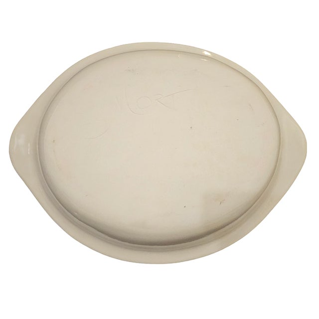 Late 20th Century Signed American Studio Pottery Floral Oval Serving Platter For Sale - Image 17 of 18