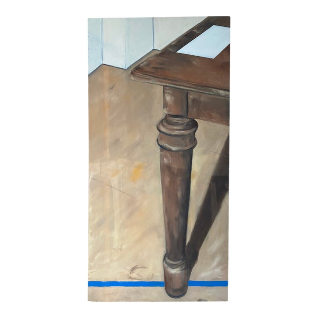 Surrealist Painting of Furniture With Yves Klein Blue For Sale