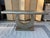Mid-Century Modern Half-Moon Base Welded Steel Console Table in Silvered Patina For Sale - Image 3 of 12