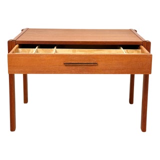 Teak Side Table with Drawers, Denmark, 1950-1960s For Sale