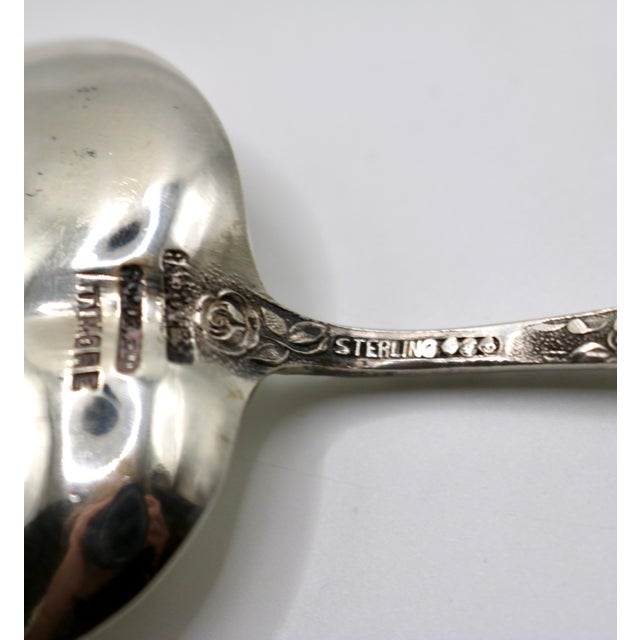 Antique Schofield "Baltimore Rose" Sterling Silver 4" Heart-Shaped Tea Caddy Spoon For Sale - Image 9 of 11