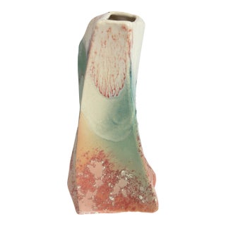 1980s Tony Evans “Ancient Sands” Raku Abstract Vase #11 For Sale