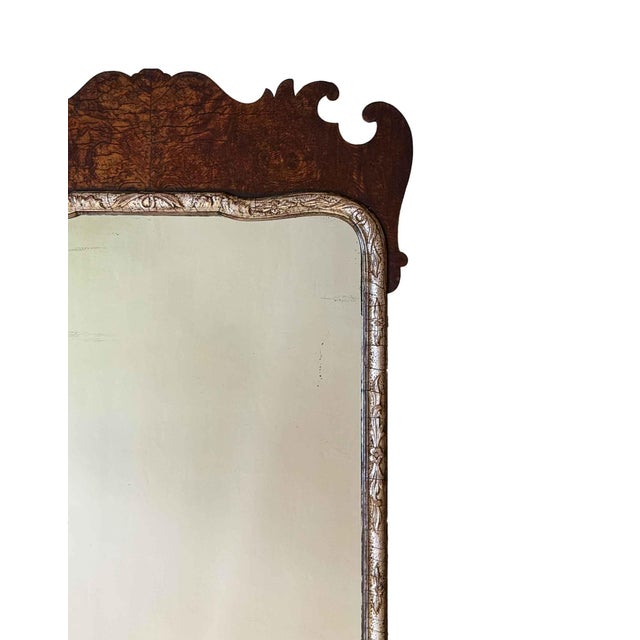 Wood Antique Wall Mirror For Sale - Image 7 of 9