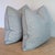 Transitional Fermoie Ruffle Pillows in Light Blue With Cord - Double Sided Pair For Sale - Image 3 of 7
