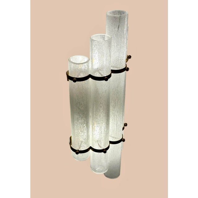 Murano 1990s Pair of Sconce Murano Venini Style Mid-Century Modern Pulegoso For Sale - Image 4 of 4