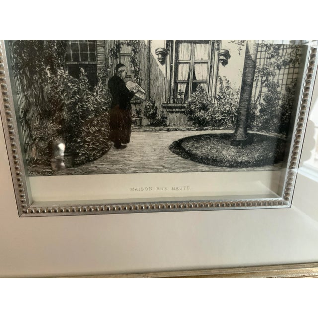 1970s Madison Rue Haute- Framed Etching-France For Sale - Image 5 of 12