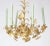 Stunning and rare Art Nouveau chandelier. Striking French design from the 1900s. Original gilt brass frame with original...