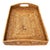 Boho Chic Artifacts Rattan Rectangular Serving Tray with High Handles in Honey Brown - 21" For Sale - Image 3 of 10