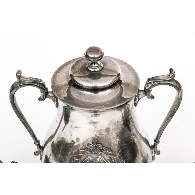 Antique Meriden Britannia Victorian Silverplate Samovar Garniture Set, 3 Pieces For Sale - Image 11 of 12