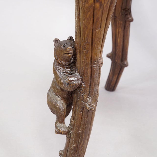 Late 19th Century Antique Black Forest Carved Bear Chair, Brienz, Circa 1880s For Sale - Image 5 of 12