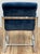 Vintage Newly Upholstered Blue Velvet Chrome Sling Chairs, a Pair For Sale - Image 14 of 18