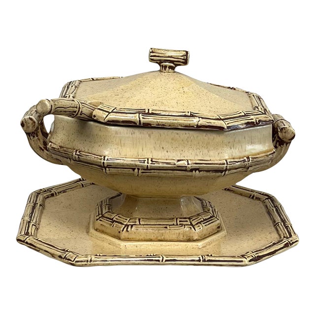 1960s Bamboo Style Soup Tureen Set 3 Pieces Chairish