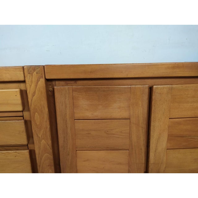 Vintage Elm Sideboard from Maison Regain, 1980s For Sale - Image 13 of 18