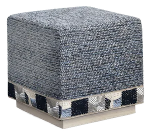 Ocean Blue Cube Ottoman