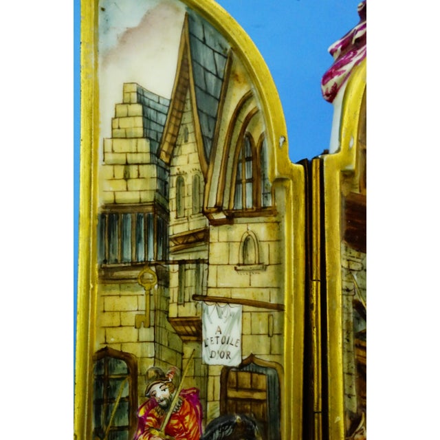 Capodimonte, Triptych Plaque Bas-Relief the Brawl, 1800s, Porcelain For Sale - Image 6 of 18