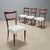 Vintage Chairs in Mahogany and Fabric, Italy, 1950s, Set of 4 For Sale - Image 9 of 9