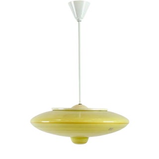 Space Age UFO Glass Pendant Lamp from Meissen, 1950s For Sale