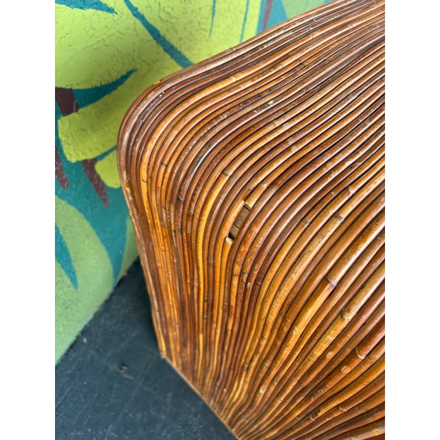 Gabriella Crespi Split Reed Waterfall End Table Attr. To Gabriella Crespi For Sale - Image 4 of 10