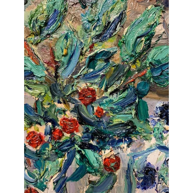 Georgij Moroz, Sour Cherries and Flowers, Oil, 2006 For Sale - Image 4 of 6