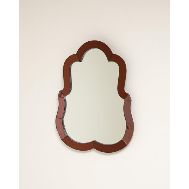 Wood 19th Century France Brown Wood Mirror For Sale - Image 7 of 8