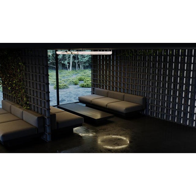 Halo with Pipe 100 Pendant Lamp by United Alabaster For Sale - Image 4 of 18