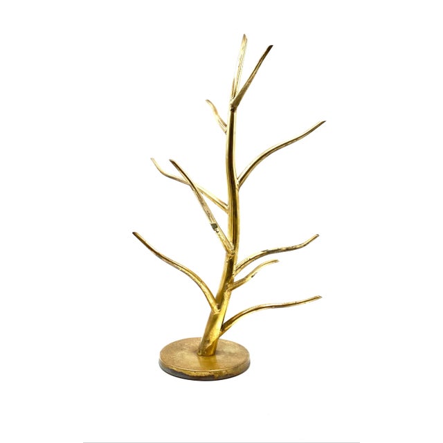 Mid-Century Modern 1970s Mid-Century Brass Plant-Shaped Stand, Italy For Sale - Image 3 of 3