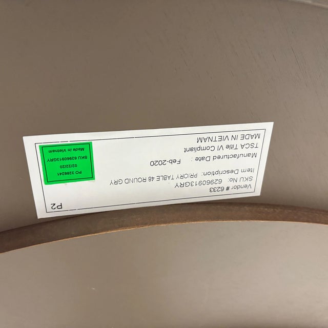 Wood Restoration Hardware Weathered Oak Round Pedestal Dining Table For Sale - Image 7 of 7