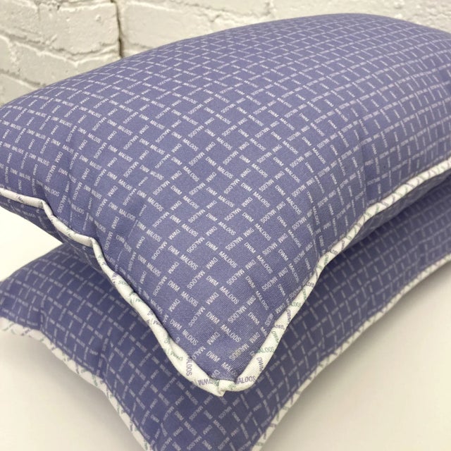 2000 - 2009 Throw Pillows, Dark Lavender Rectangular Pillows, 2000s - a Pair For Sale - Image 5 of 6