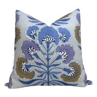 Tybee Pillow Cover in Lavender and Blue, 22x22 Pillow For Sale