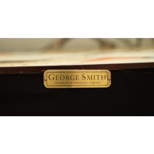 Three Piece Suite Sofa & Armchairs in Mulberry Flying Ducks by George Smith Norris, Set of 3 For Sale - Image 11 of 18