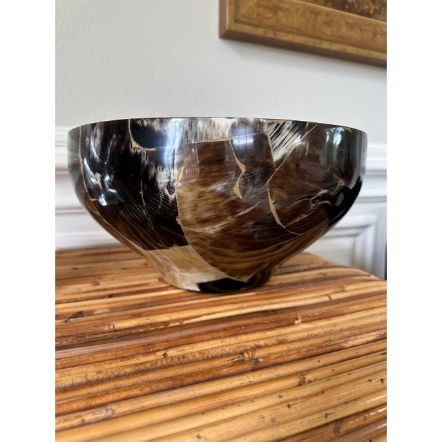 1980s Vintage Extra Large Horn Bowl, Made in France For Sale - Image 5 of 14