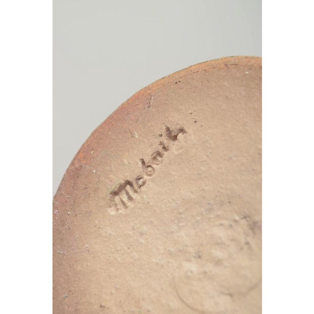Ceramic Vase with Cylindrical Form and Deep Red Glaze by Mobach, Holland, 1970s For Sale - Image 4 of 5