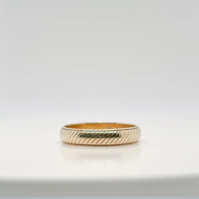 Mid 20th Century Vintage Mid-Century 14 Karat Tiffany & Co. Gold Band or Wedding Ring Size 12.5 For Sale - Image 5 of 8