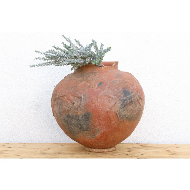 Rare Oversize Clay Vessel W/ Horse Relief For Sale - Image 9 of 9