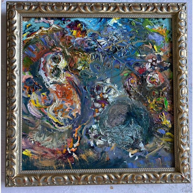 2020s Abstract Oil Painting, Framed Art, by Van Ness For Sale - Image 5 of 11