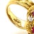 Contemporary Jack Gutschneider Diamond Ruby 18k Yellow Gold Dome Ring - Size 7 For Sale - Image 3 of 4