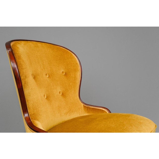 Mid-Century Armchairs in Yellow, Mid-20th Century, Set of 2 For Sale - Image 12 of 18