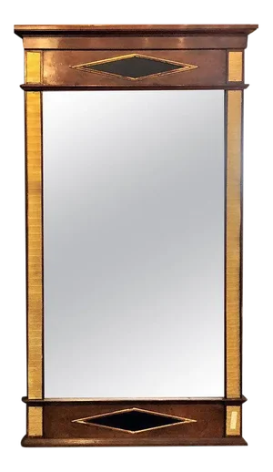 Bronze Mounted Mahogany Ebonized Russian Neoclassical Wall Mirror
