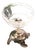Cut Glass Candy Box with Silver Base and Floral Reliefs For Sale